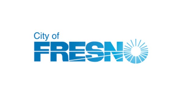 Logo For City Of Fresno With Light Blue Text Color