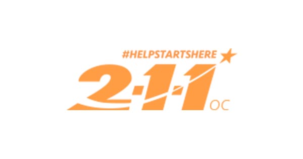 Focus Strategies Clients 211 OC #Helpstartshere Logo With Orange Text Color